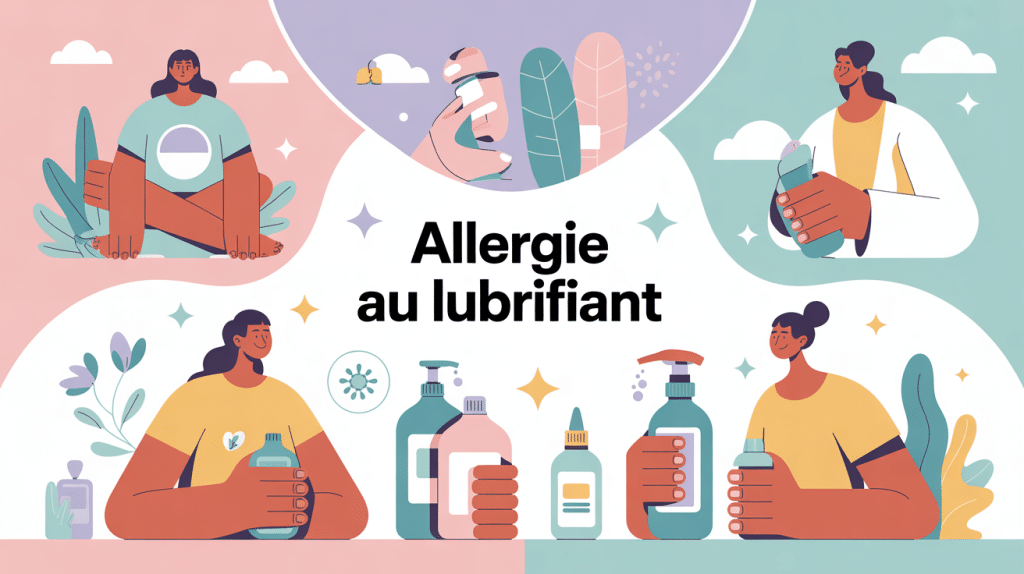 illustration thème allergie au lubrifiant ambiance rassurante