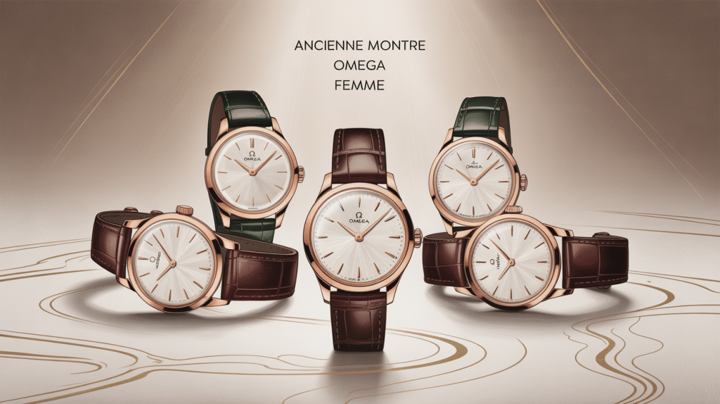 illustration ancienne montre omega pour femme collection chic