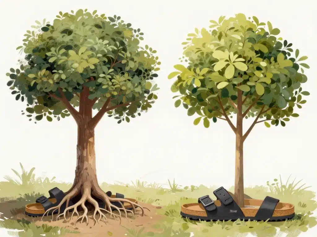 billowy vs birkenstock métaphore solidité longévité sandales