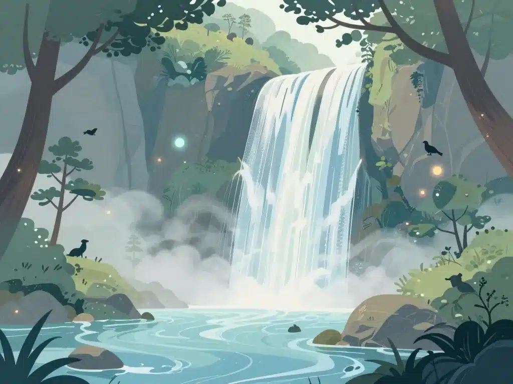 cascade de carnevale - cascata di carnevale scène tranquille forêt et cascade