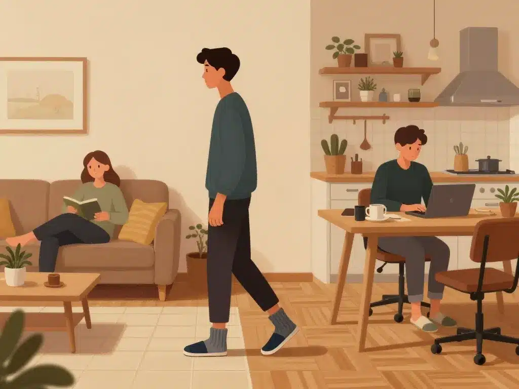 Chaussette chausson pour homme utilisée dans différentes pièces