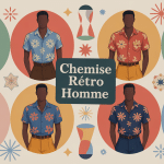 chemise retro homme différentes silhouettes et motifs rétro