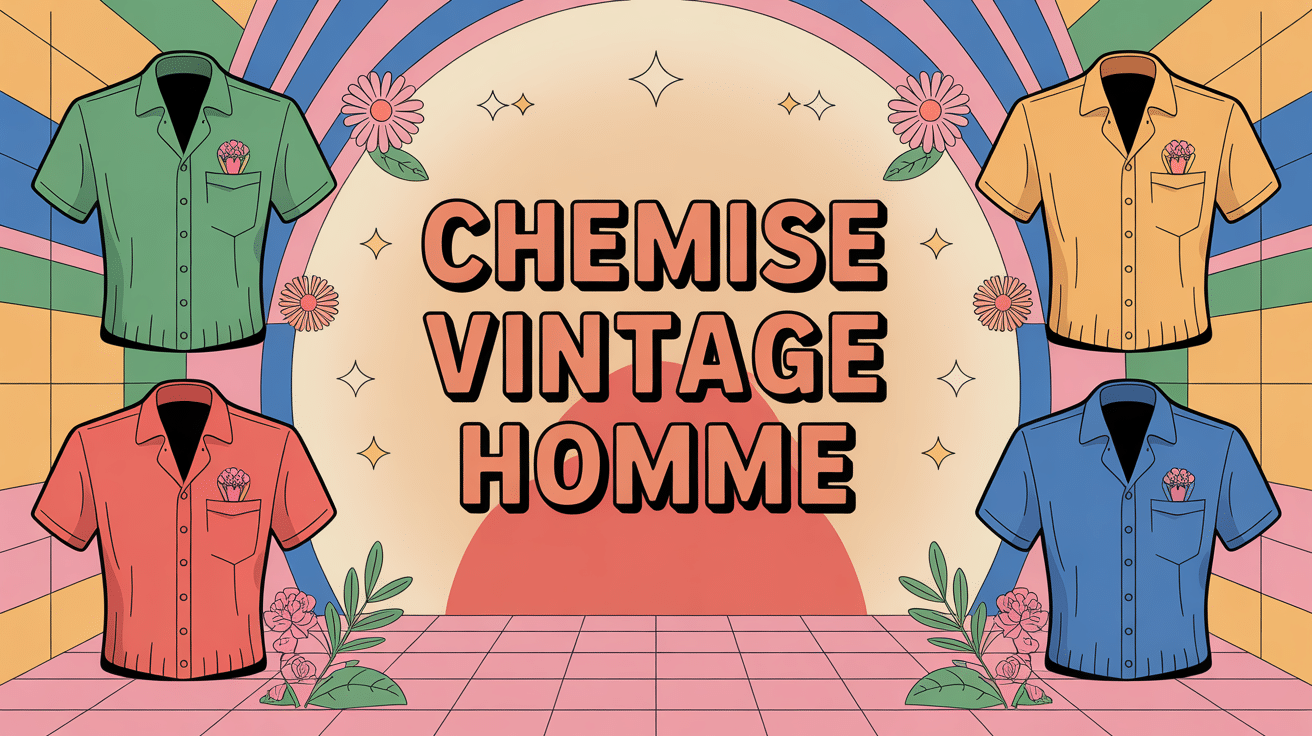 chemise vintage homme expo rétro sur cintres