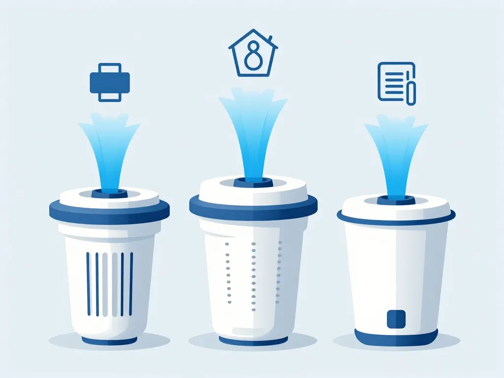 comparaison visuelle critères ioniseur d'eau