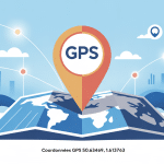 Illustration carte abstraite latitude 50.643469 longitude 1.613763