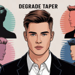 illustration coupe degrade taper pour homme