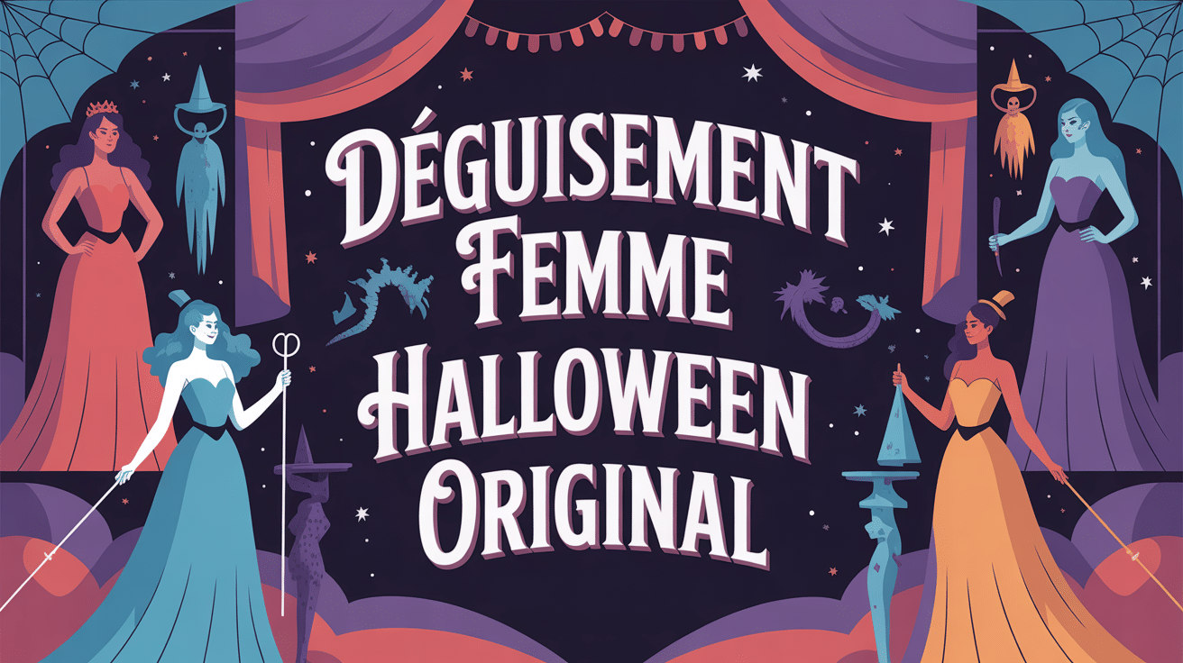 Deguisement femme halloween original illustration silhouettes variées costumes inattendus