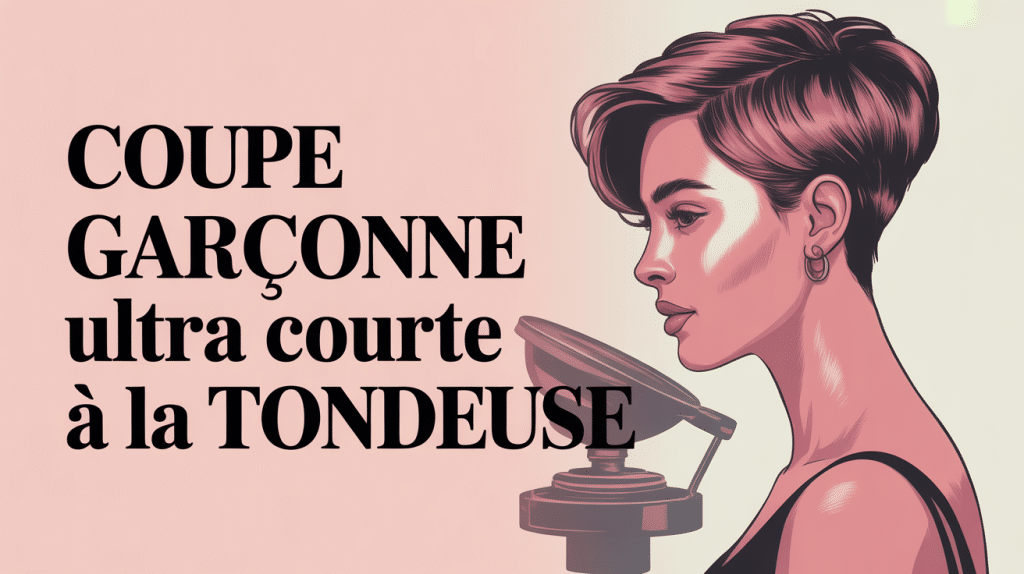 illustration coupe garçonne ultra courte femme tondeuse moderne