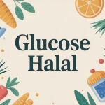 Illustration glucose halal avec ingrédients stylisés
