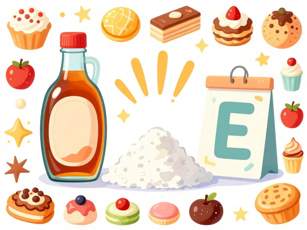 Illustration formes glucose halal sirop dextrose e-numéros