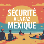sécurité la paz mexique dangereux illustration plage