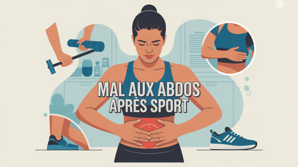mal aux abdos apres sport illustration personne douleur abdominaux
