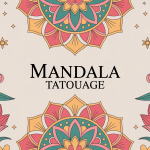 mandala tatouage grand motif géométrique et floral ambiance asiatique