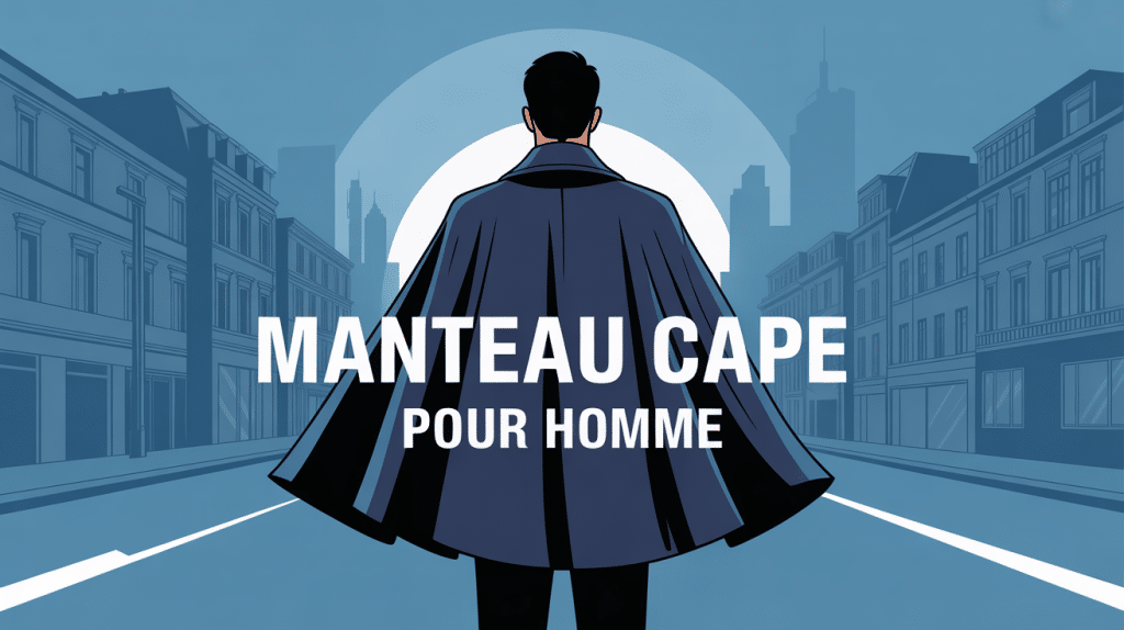 illustration élégante manteau cape pour homme urbain