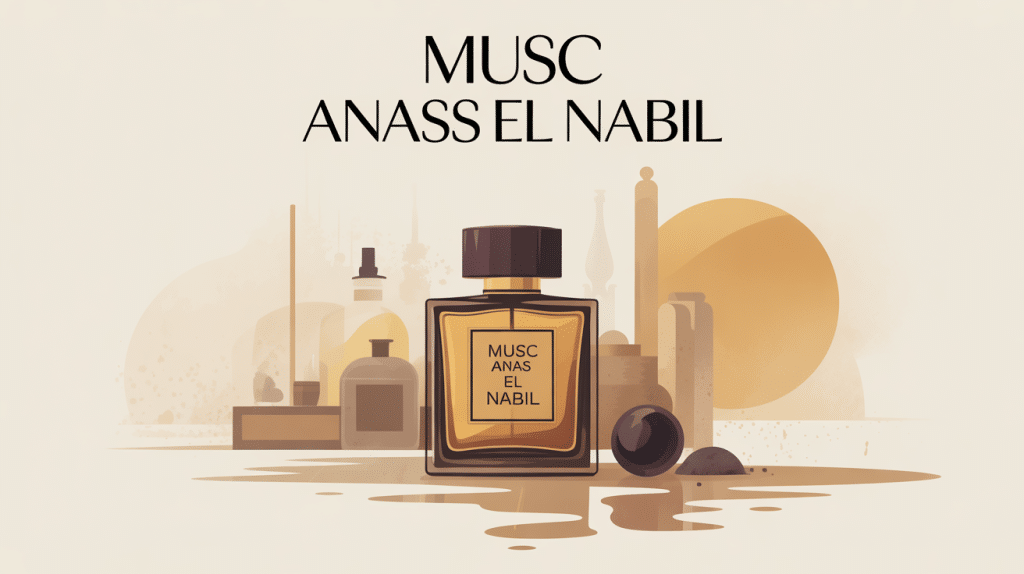 flacon musc anass el nabil avec ambiance orientale élégante