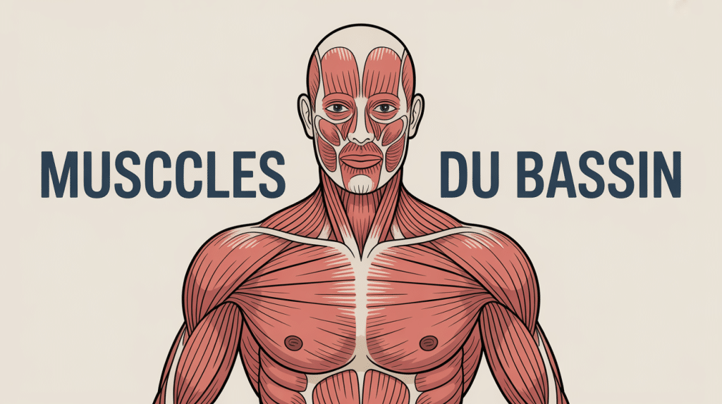 Illustration globale muscle du bassin anatomie