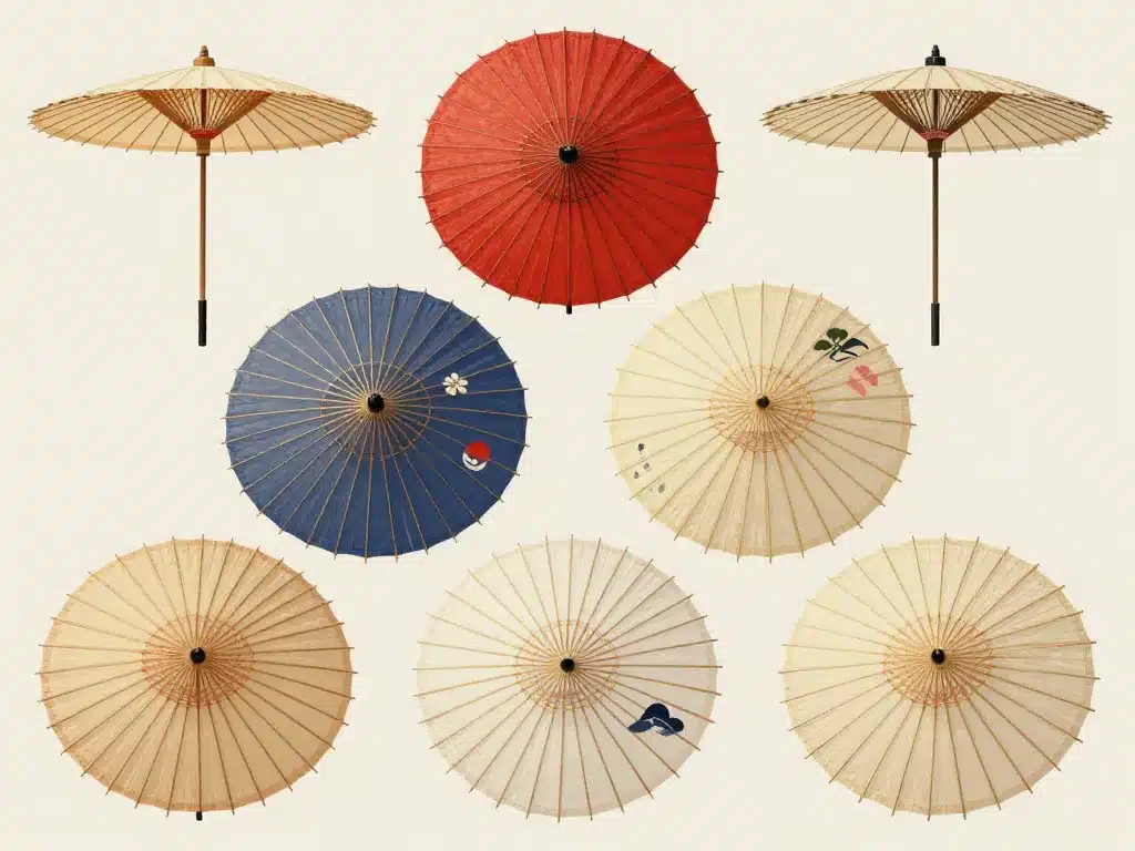 types d'ombrelle japonaise bangasa janome maigasa