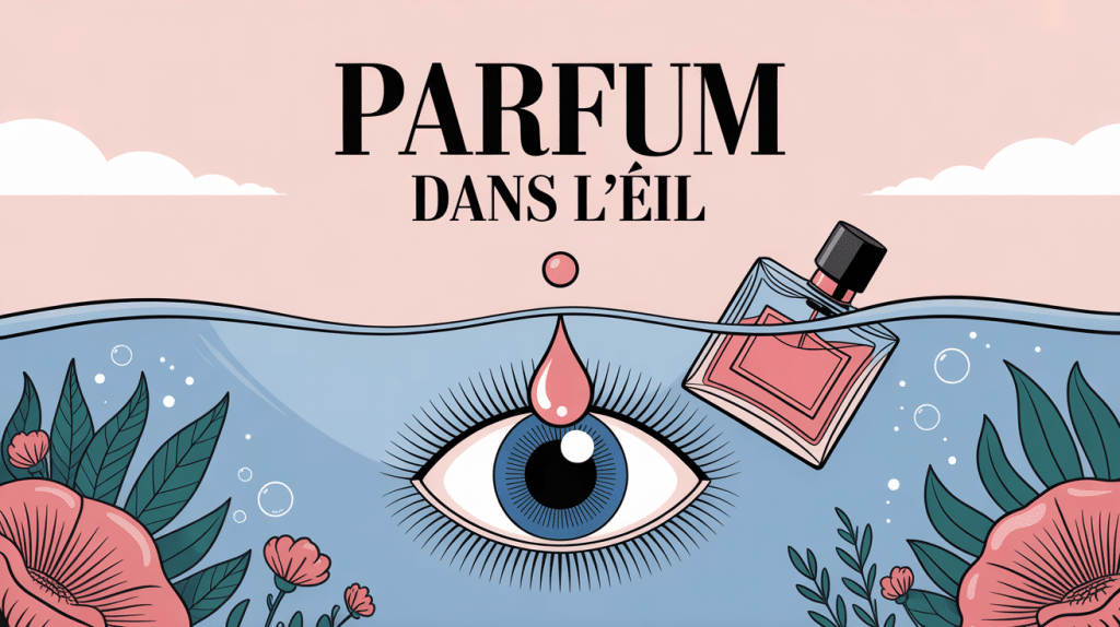 parfum yeux œil stylisé goutte flacon