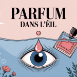 parfum yeux œil stylisé goutte flacon