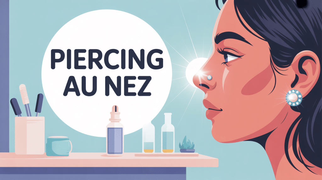 Illustration moderne piercing au nez prix