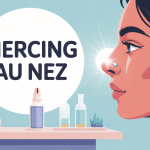 Illustration moderne piercing au nez prix