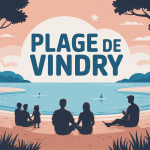 plage de vindry famille calme étang arbres
