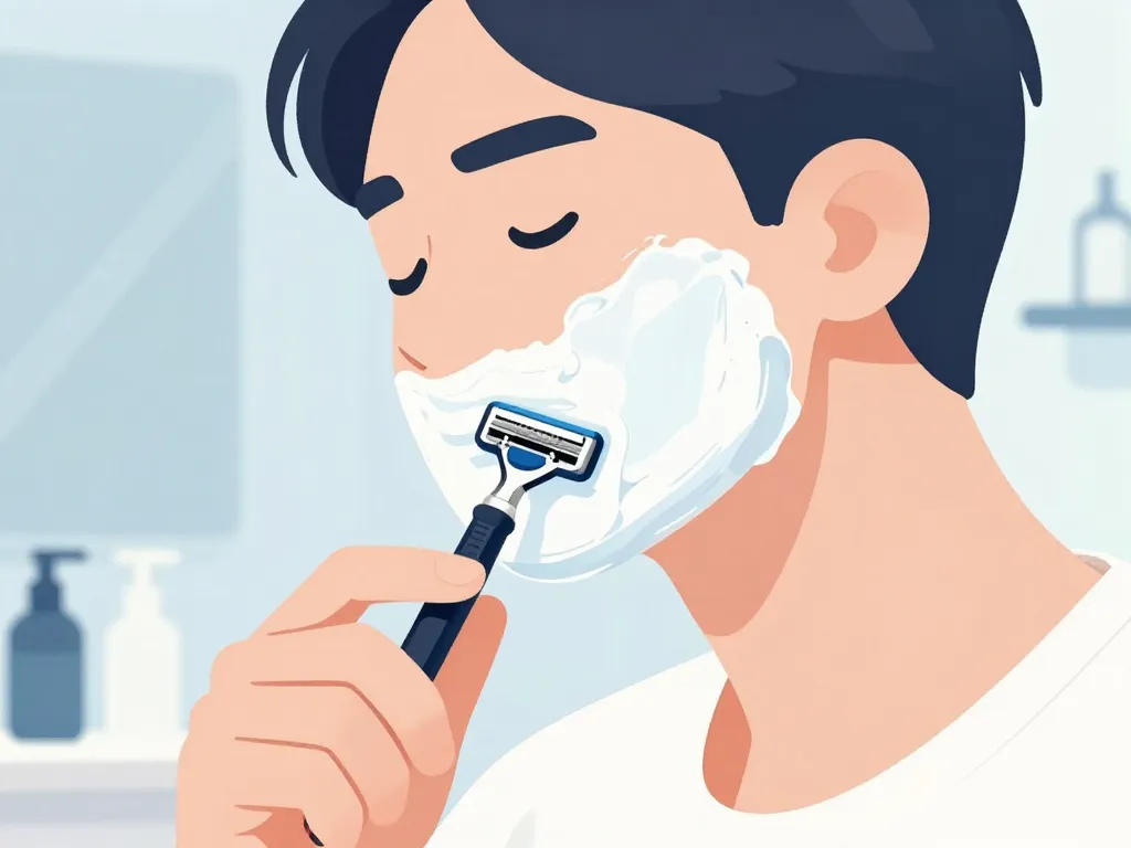 rasoir de sureté avis personne utilisant rasoir avec gestes précis