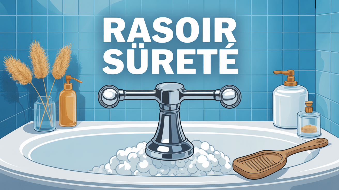 rasoir de sureté avis image chromée et accessoires élégants