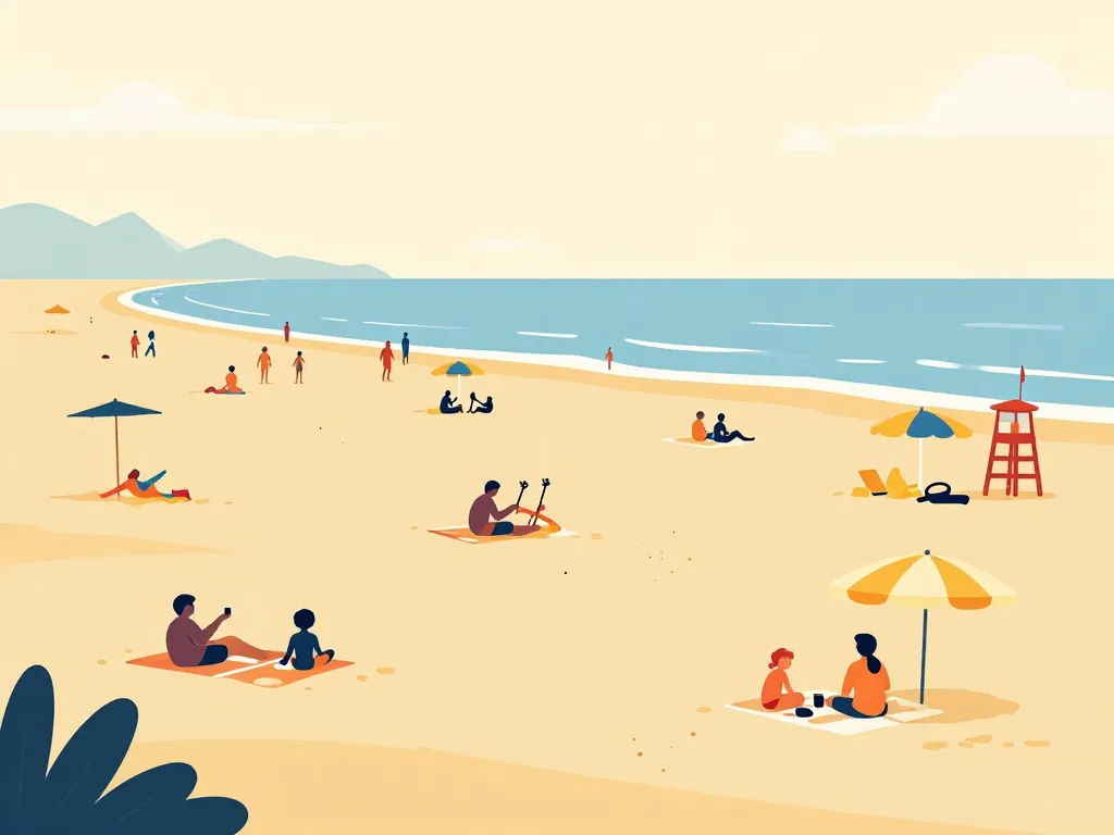 rimini plage familles sable doré