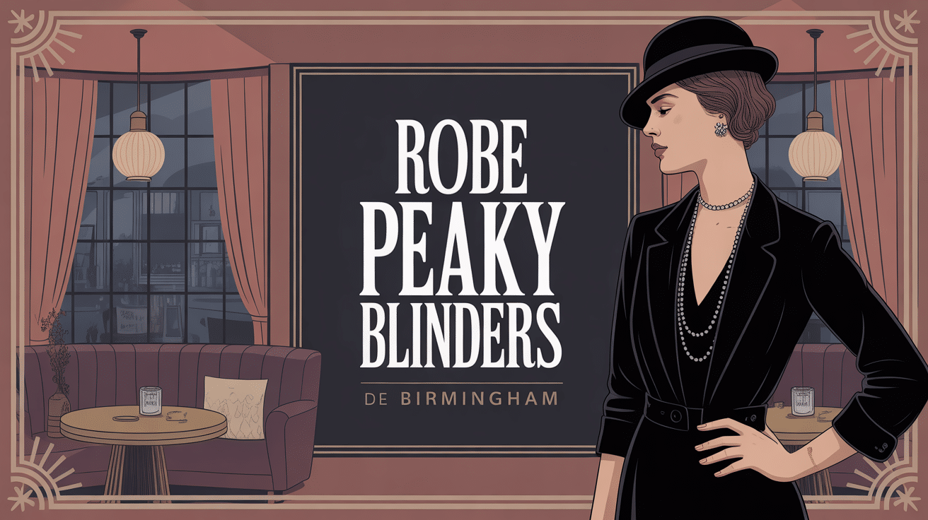 robe peaky blinders femme style années 20 illustration élégante