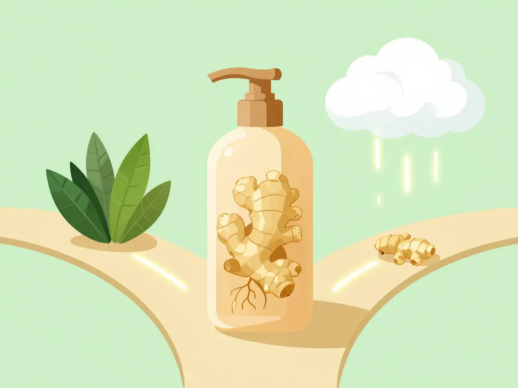 shampoing gingembre repousse cheveux avis illustration effets réels marketing