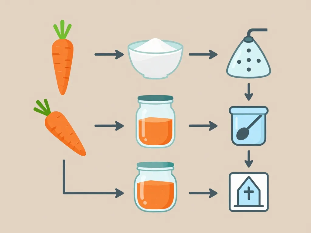 Recette sirop de carotte étapes et ingrédients