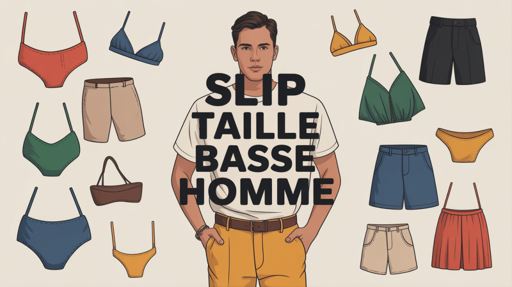 illustration slip taille basse homme moderne et élégante