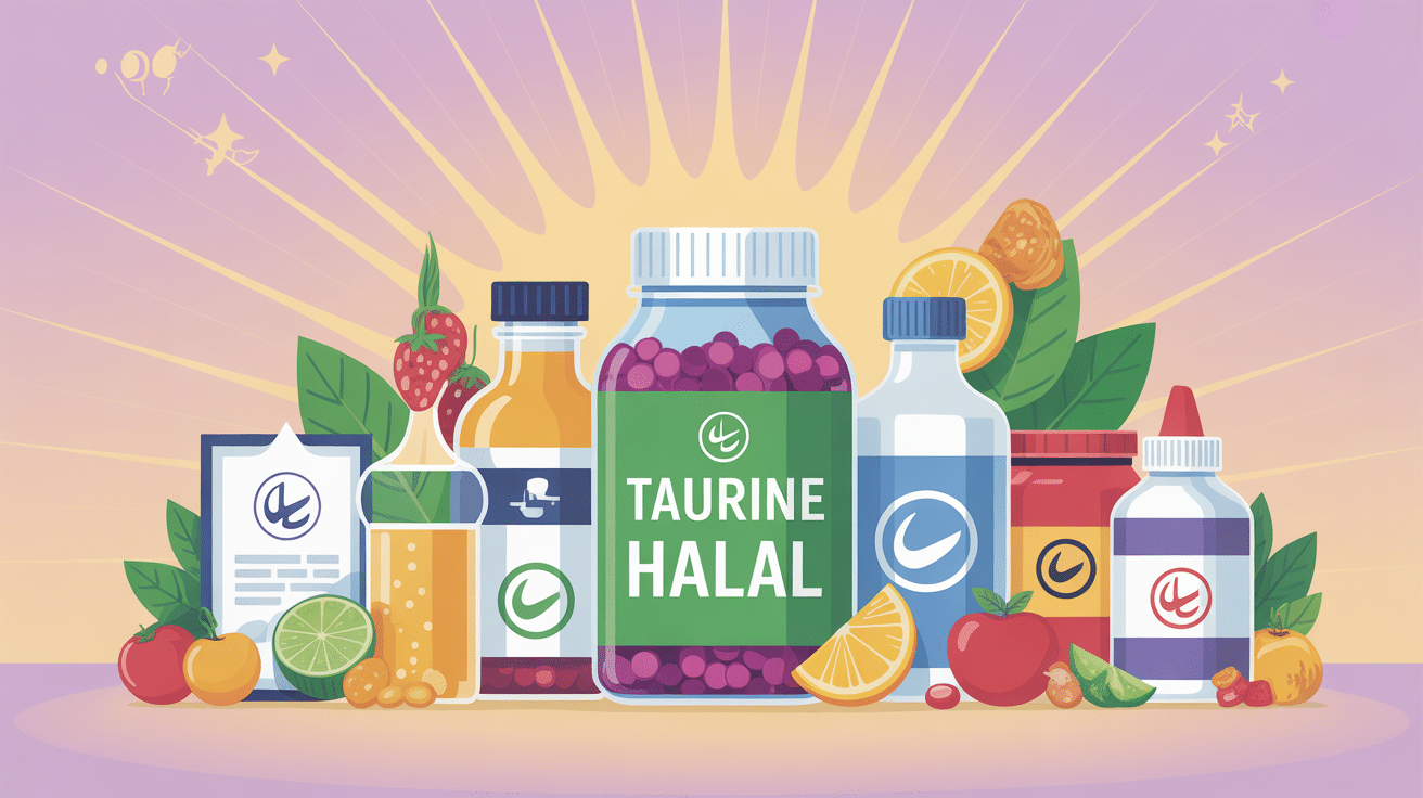 illustration taurine halal certification boissons énergisantes