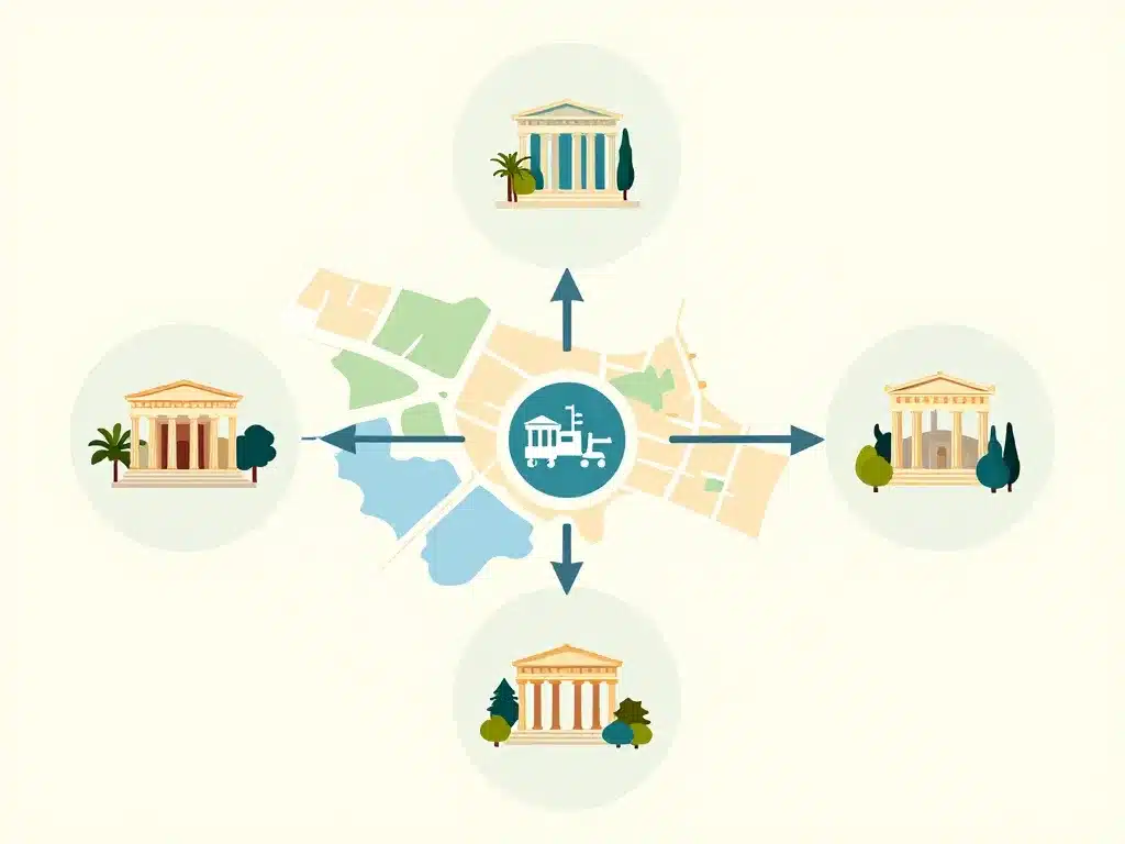 Organiser séjour visiter Athènes en 3 jours diagramme concept