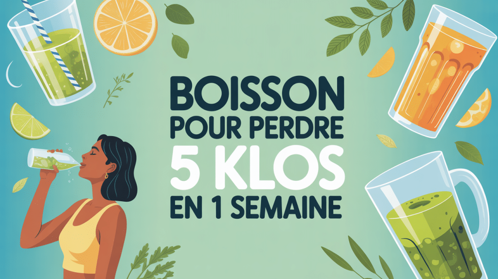 illustration boisson pour perdre 5 kilos en 1 semaine vectorielle