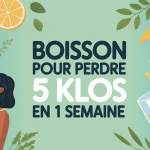 illustration boisson pour perdre 5 kilos en 1 semaine vectorielle