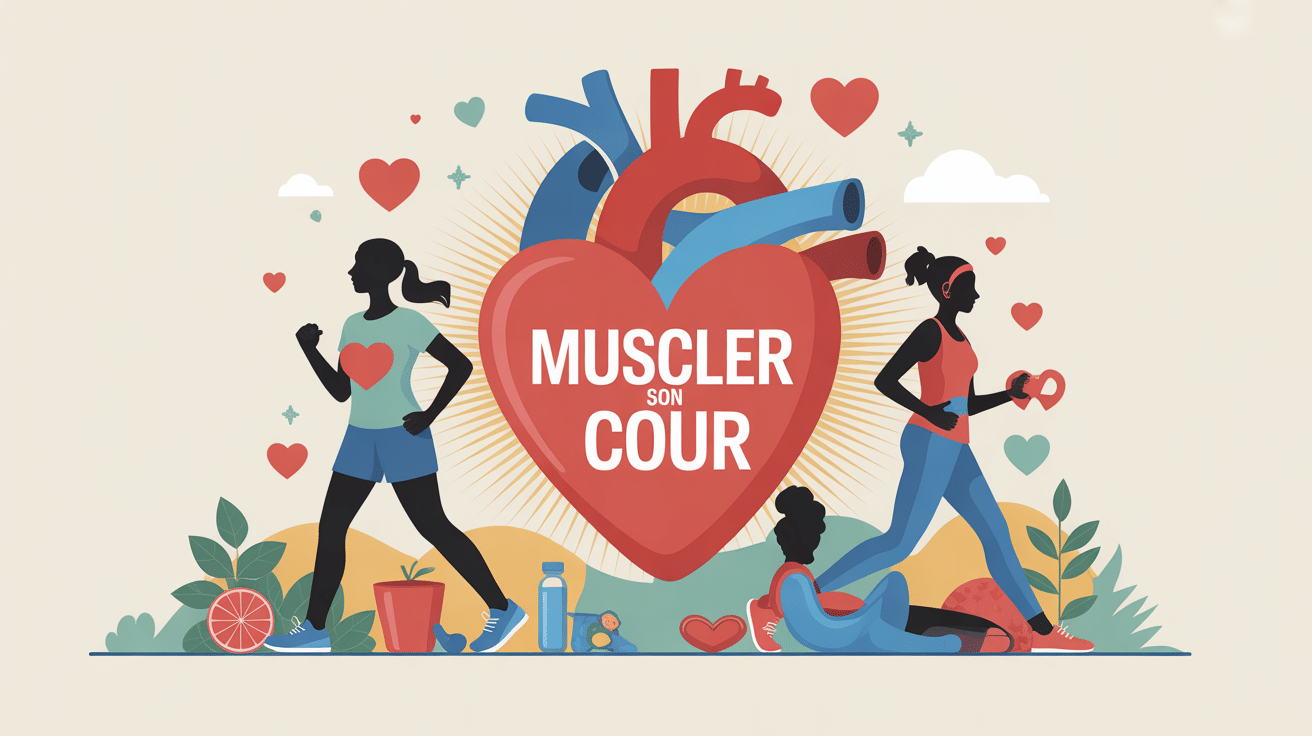 comment muscler son coeur illustration santé cardiaque silhouettes actives