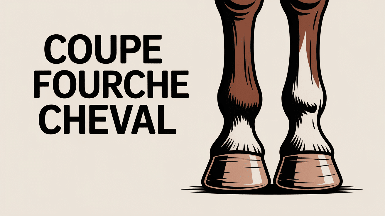 illustration coupe fourche cheval santé locomotion