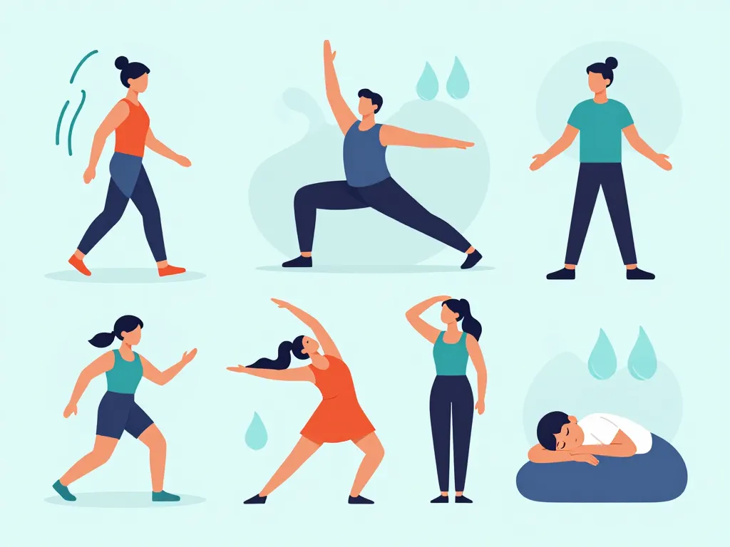 Scène routines detox naturel pour nettoyer le corps avec sport et bien-être