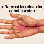 illustration inflammation cicatrice canal carpien main
