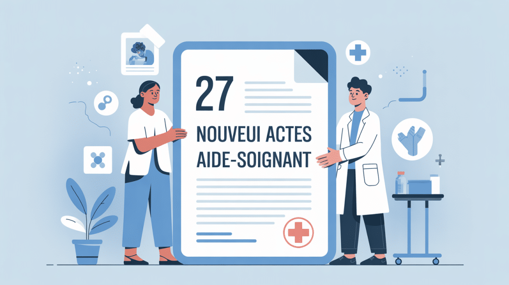 illustration liste 27 nouveaux actes aide-soignant pdf aide-soignante infirmier