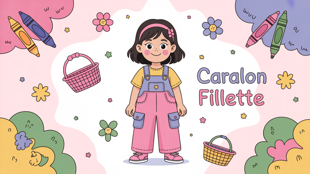 fillette portant pantalon cargo fillette pastel