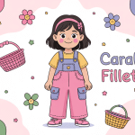 fillette portant pantalon cargo fillette pastel