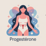 Illustration progestérone effet sur le corps femme, équilibre hormones