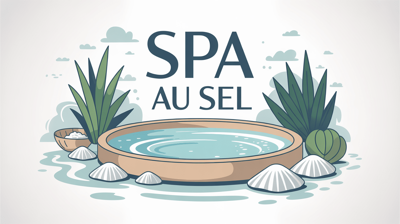 Spa au sel avantages et inconvénients illustration moderne, ambiance naturelle
