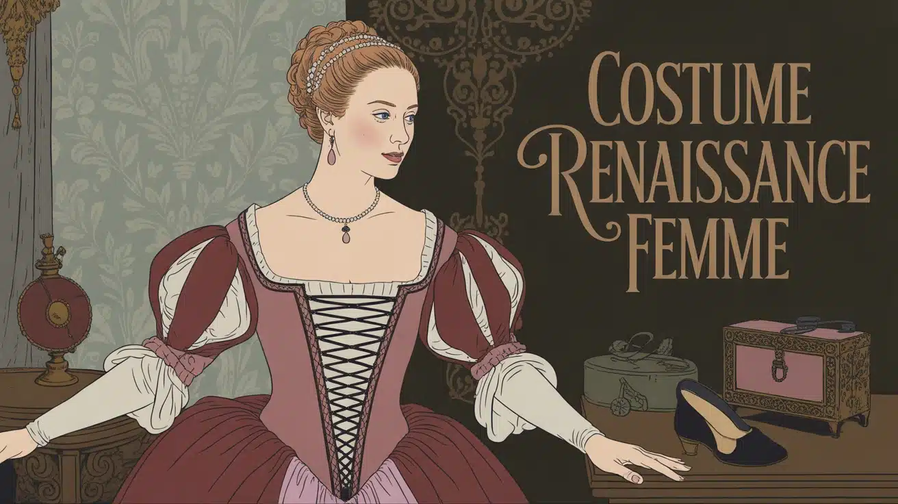 costume renaissance femme robe velours décolleté carré