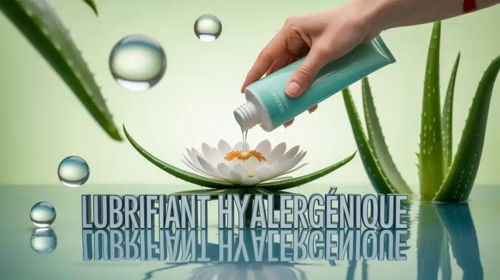 lubrifiant hypoallergénique sur fleur, douceur et sécurité