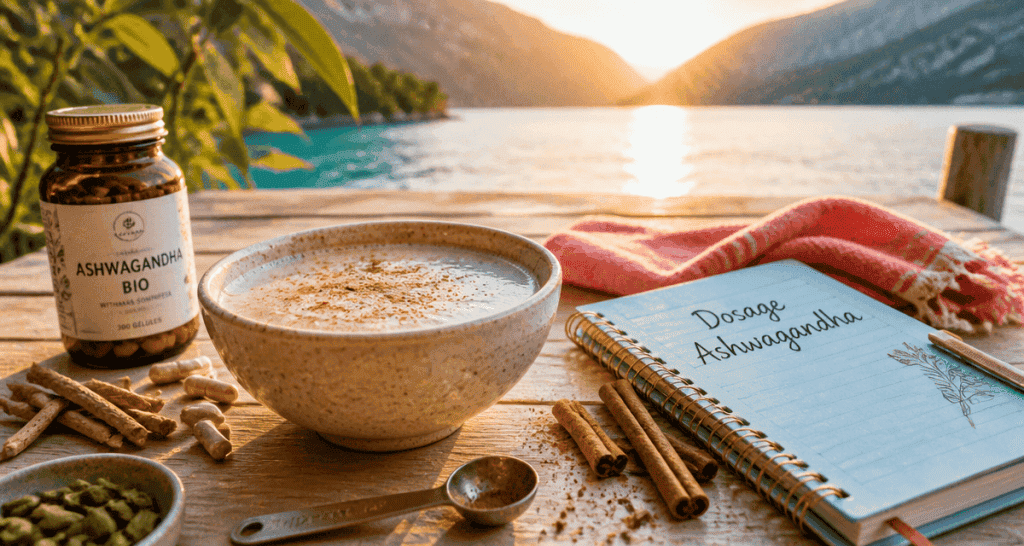 ashwagandha dosage par jour bol moon milk racines gélules