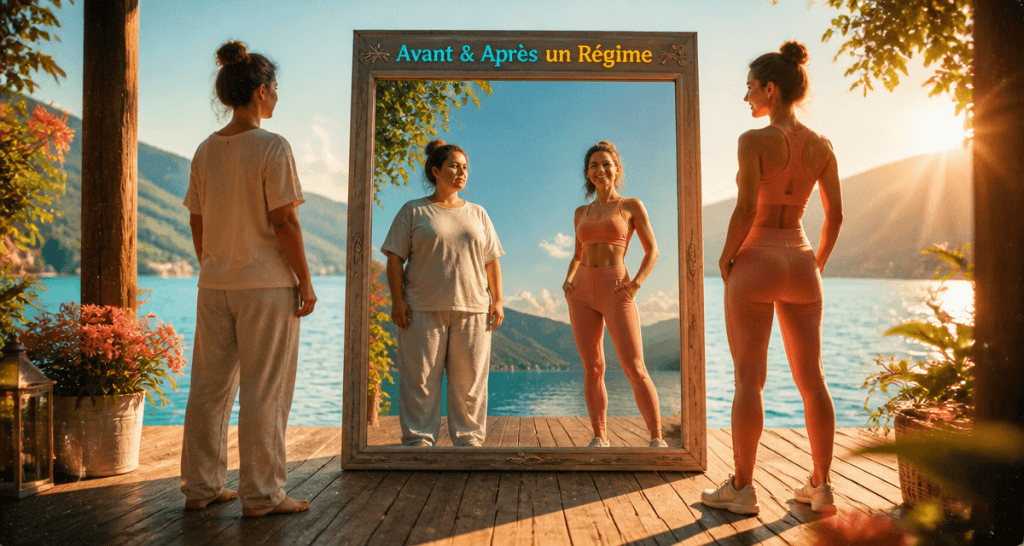 avant et apres un regime transformation miroir